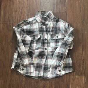 Maurices Brown and Black Button Down Shirt